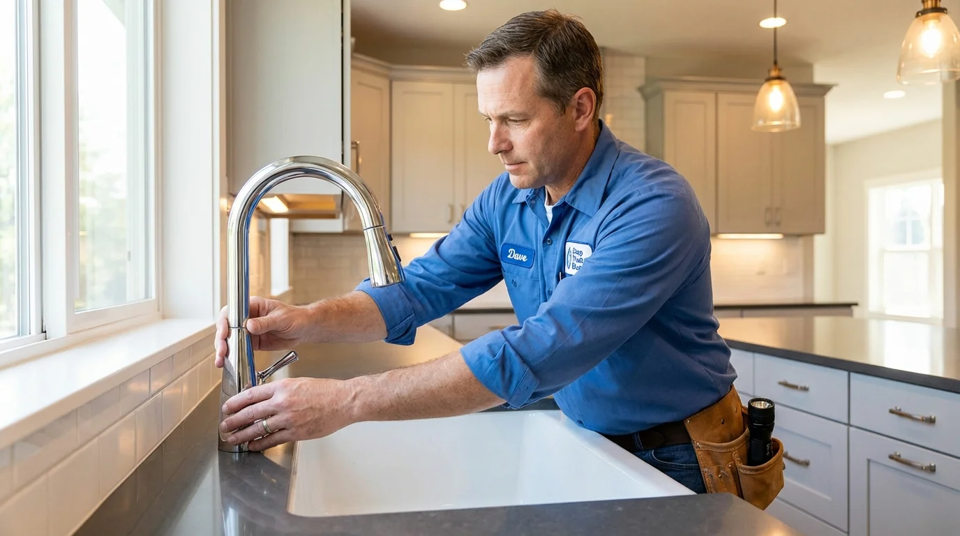 Kitchen faucet installation by Johns Plumbing LLC in Monteagle